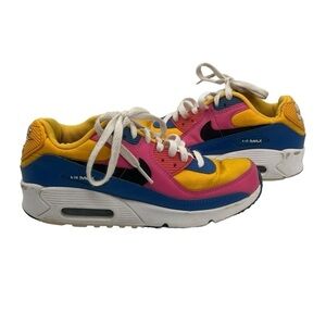 Nike Pink Blue Yellow Airmax Excee GS Sneakers Size 6 Youth
